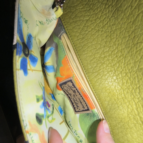 Carlos Falchi Fatto A Mano Multi Color Leather Patchwork Clutch - Picture 11 of 12